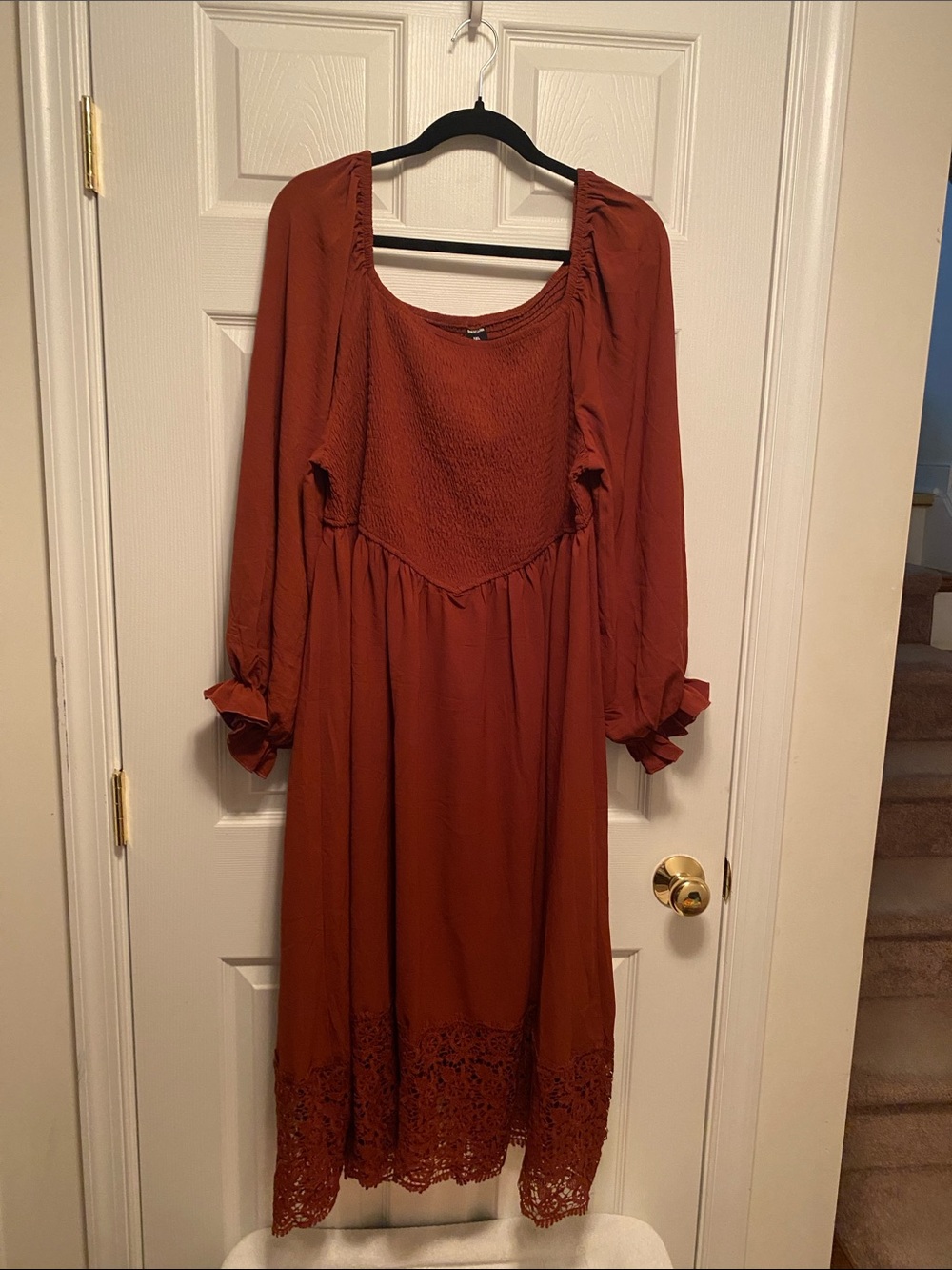 Shestarr  Long Sleeve Lace-Hem Dress…